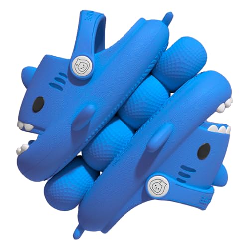 Image of Kids Shark Cloud Slides | Boys Girls Slip On Sandals | Toddler Beach Slippers | Youth Fish Flip Flops Pool Shower Shoes