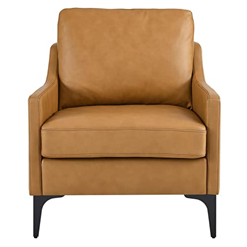 Sillón Moderno Piel Tan miniatura 4