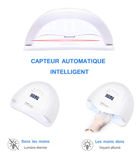 UV Lampe,UV Led Lampe Nägel - Mupack 80W UV Lampe für Gelnägel, Lampe UV Led mit LCD Bildschirm, 4 Timer 10s/30s/60s/99s… – Bild 4