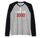 Marvel Avengers: Endgame Iron Man I Love You 3000 Movie List Raglan Baseball Tee