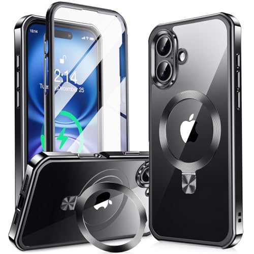 y360°SʕیEX^hEMagsafeΉzKELLCASE iPhone 16 Plus p P[X  BX^hECDO c CX[d phone16 plus Jo[ ϖh~PCw bLop[ ČRMILKi