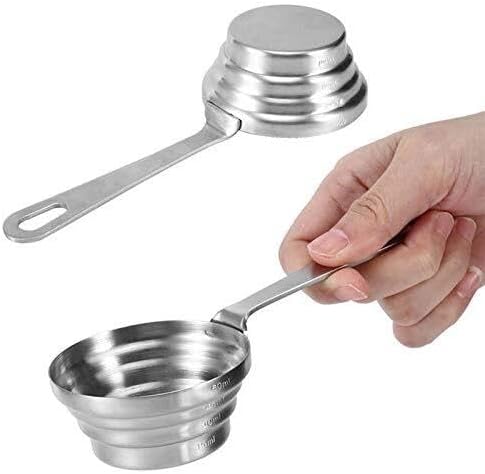 Stainless Steel Measuring Spoon with Scale, Coffee Spoon, Long Handle for Baking, Cooking, and Seasoning, Kitchen Utensil