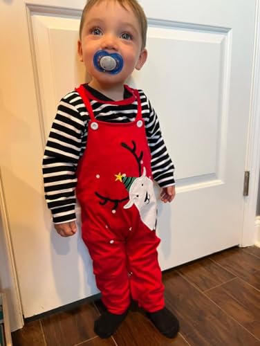 VINUOKER Baby Boy Christmas Clothes My First Christmas Outfits Sets New Years 3pc Pants Sets2