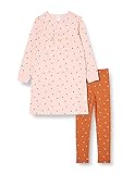 Schiesser Mädchen Schlafanzug lang – Einhorn, Sterne, Dots, Waldmotive und Hexen – Organic Cotton Pyjamaset, Zartes Pink, 104