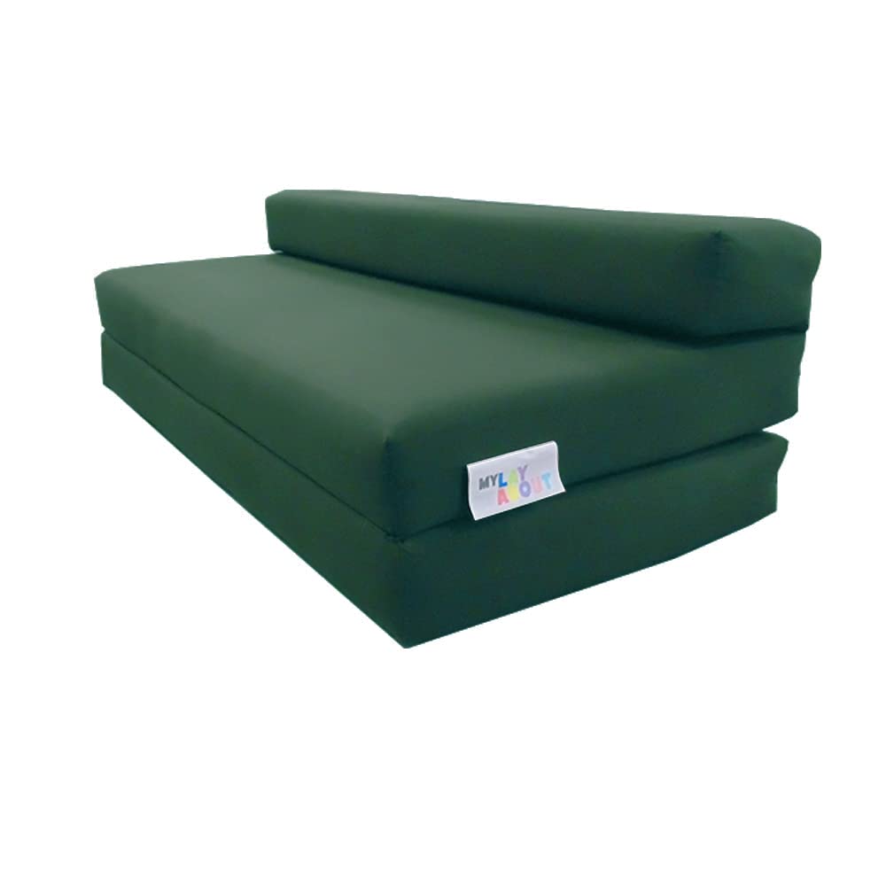 MyLayAbout Double | 2 Seater sofa | Kids Z Bed/sofabed/Fold up Mattress | Available in 11 colours (Bottle Green) — image 1