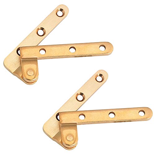 Preisvergleich Produktbild Gedotec 2X Zapfenband Eckzapfenband Einbohrband Türband gekröpft / Öffnungswinkel 180° / Messing poliert / Markenqualität
