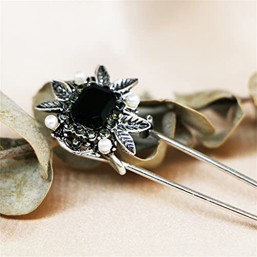Broche fleur perle pour cardigan et pull vintage - 4
