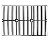 GasSaf Grill Grates Replacement for Brinkmann 810-2410-S,810-2511-F,810-9415-W,810-7490-F, Charmglow 810-8410-F, Browning, Grillada & Others, Set of 3 Cast Iron Cooking Grate(17 3/4' x 8 15/16' each)
