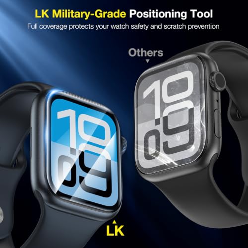 Image of LK 6 Pack for Apple Watch Screen Protector 44mm SE 3 /SE 2 /SE Series 6 /5 /4 | Touch Sensitive [Upgrade Flexible Film] for 44mm Apple Watch Screen Protector, Ultra-thin Max Coverage