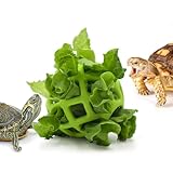 JJMOLLE Turtle Feeder Ball - Slow Feeder Foraging Toy for Turtle Tortoise, Hanging Fruit Vegetable Treat Holder Tank Habitat Accessories