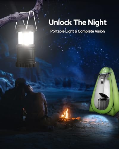 Camping Toilet with Pop-Up Privacy Tent