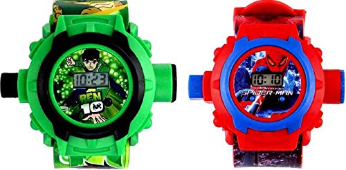 HILY Combo of 2 Boys and Girls Analogue Digital 24 Image Projector Watch (Multicolour)