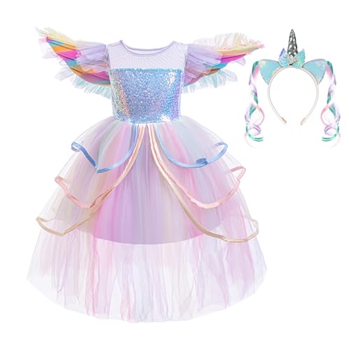 Disfraz de Unicornio para Niñas Pequeñas con Diadema y Alas