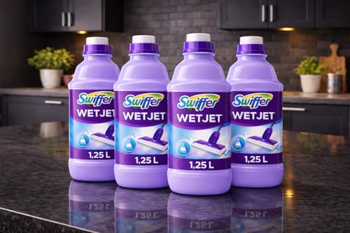 Swiffer Wetjet Lösung Nettoyante für Besen Spray 4er Pack (4 x 1 25 l)