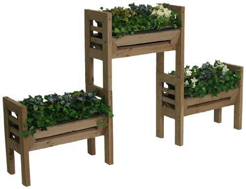 Algreen 00120 Stack'n Garden Modular Planters , Brown