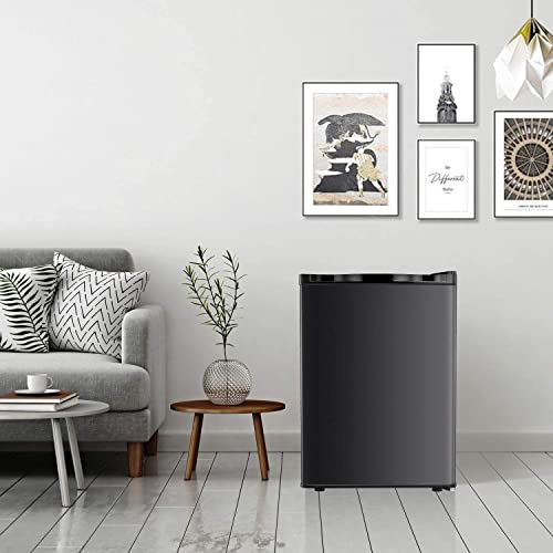 Antarctic Star Upright Freezer 2.1 Cu.ft, Compact Mini Freezer with Reversible Single Door, Temperature Control, Removable Shelves, Small freezer Stainless Steel for Dorms Home Office, Black on Fridge.com