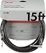 Fender Professional Series Instrument Cable, Guitar Cable, Guitar Accessories, Straight/Angle, Black, 15ft