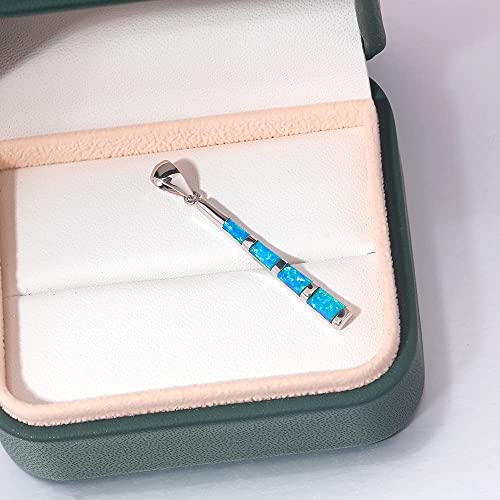 CiNily Opal Pendant Necklace for Women 14K White Gold Plated Long Disc Pendant Ladies Fashion Opal Jewelry4