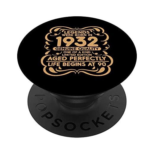 Las geniales leyendas de camisetas de 90 cumpleaños nacieron en el año 1932 PopSockets PopGrip Intercambiable