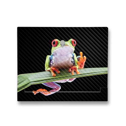 Image of MightySkins Carbon Fiber Skin Compatible with Alienware X14 R2 (2023) Full Wrap Kit - Hangin Tree Frog | Protective, Durable Textured Carbon Fiber Finish | Easy to Apply | Made in The USA