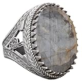 Avantages de la pierre précieuse en labradorite naturelle : dotée d'une véritable pierre précieuse labradorite, connue pour ses propriétés mystiques et protectrices, cette bague offre à la fois beauté et équilibre spirituel.