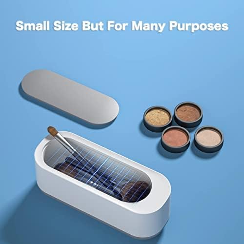 Miniatura 5 de Jesebang Limpiador ultrasónico de joyería, máquina de limpieza doméstica profesional portátil de 8.5 fl oz para joyas, anillos, collares, gafas,