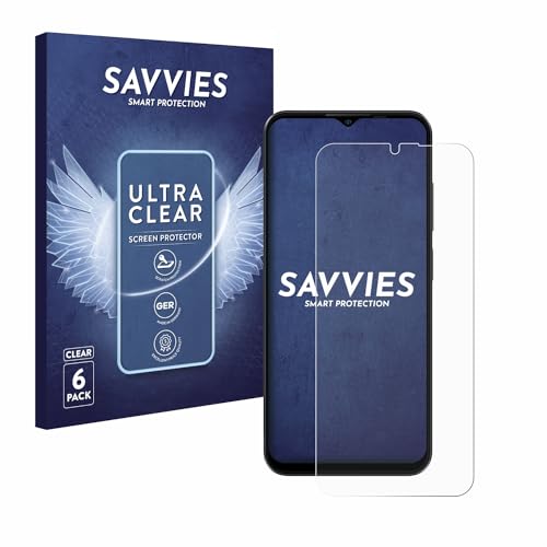 Savvies 6 Stück Schutzfolie für Ulefone Note 16 Pro Bildschirmschutz-Folie Ultra-Transparent