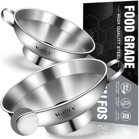 Walfos Stainless Steel Wide-Mouth Funnel Set Cover