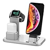 BEACOO Upgraded 3 in 1 Charging Stand for iWatch Series 6/5/4/3/2/1, Charging Station Dock Compatible with Airpods Pro/1/2 iPhone Series 12/11/pro/Xs/X Max/XR/8/8Plus/7/6S(Charger & Cables Required)