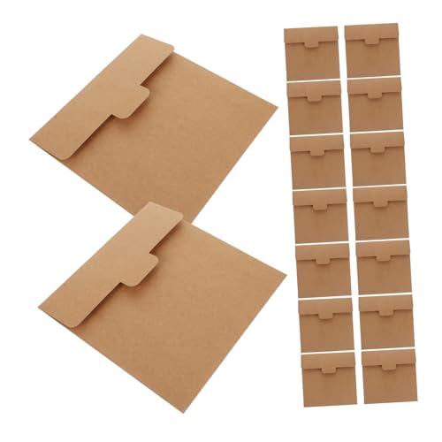 CHICAMPERA 20個正方形厚手クラフト紙封筒 丈夫で安定した構造 ポストカード
