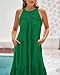 BTFBM Halter Summer Dresses for Women 2026 Casual Spring Hollow Out Sleeveless Boho Sundresses Beach Vacation Maxi Dress(Green, Medium)