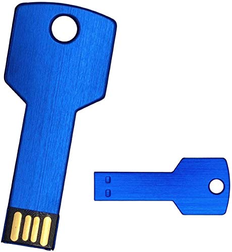 Clé USB 2.0 8 Go en métal bleu pack de 10 clés USB fantaisie stockage externe