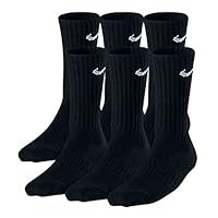 Nike Boys Crew Socks - 6 Pair Black