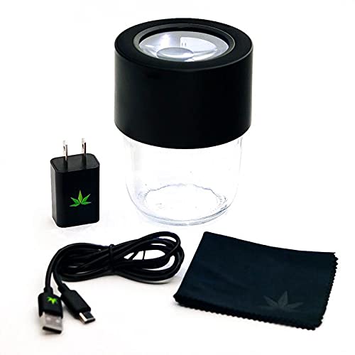 MasonBrite v2.0 LED Magnifying Lid Lid Kit for Mason Jars 8 oz Mason Jar, C-Type Cable, USB Wall Adapter, Microfiber Cleaning Cloth, Protective Storage Box - Fits Any Wide Mouth Mason Jar