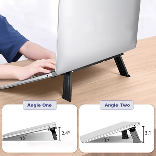 Soporte portátil ajustable para laptop 12-17 pulgadas negro miniatura 2