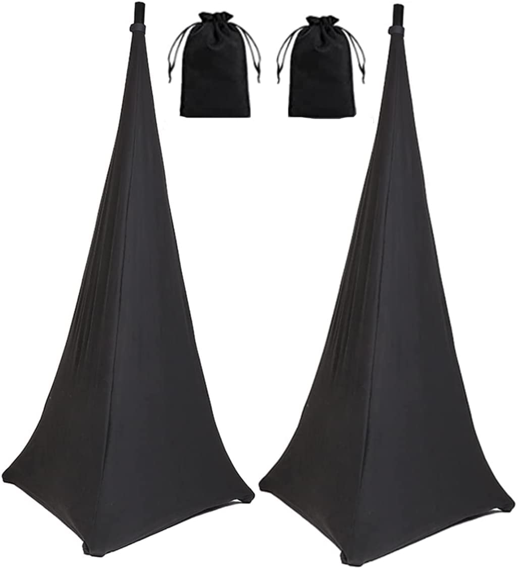 2PCS Copertura universale per altoparlante Copertura per treppiede per illuminazione Scrim DJ Speaker Light Stand Copertura per gonna Stretch Lycra Spandex,per matrimoni, banchetti eventi
