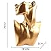 misppro Female Fashion Jewelry Holder Head Mannequin Bust Display, Resin Material - L+Golden Resin