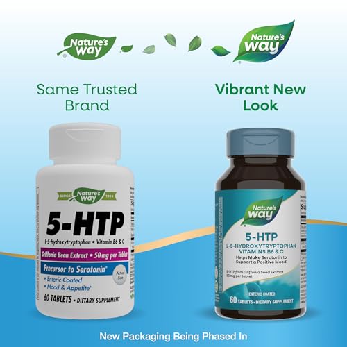 Nature's Way 5-HTP, L-5-Hydroxytryptophan with Vitamin B6 & C, 60 ct - image 2