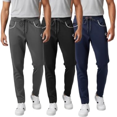 Men’s Lycra Track Pants Pack of 3 | Stretchable, Lightweight, Quick Dry Sports Wear | Ideal for Gym, Jogging & Casual Wear-image-32