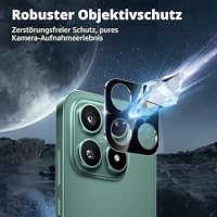 WILLONE Für Xiaomi 17 5G Panzer Schutz Glas (6,30 Zoll), 2 Stück Schutzfolie Glas+Kamera Schutzfolie 2 Stück, 9H Härte, Fingerabdruck kompatibel, HD Anti-Kratzen – Ansicht 6