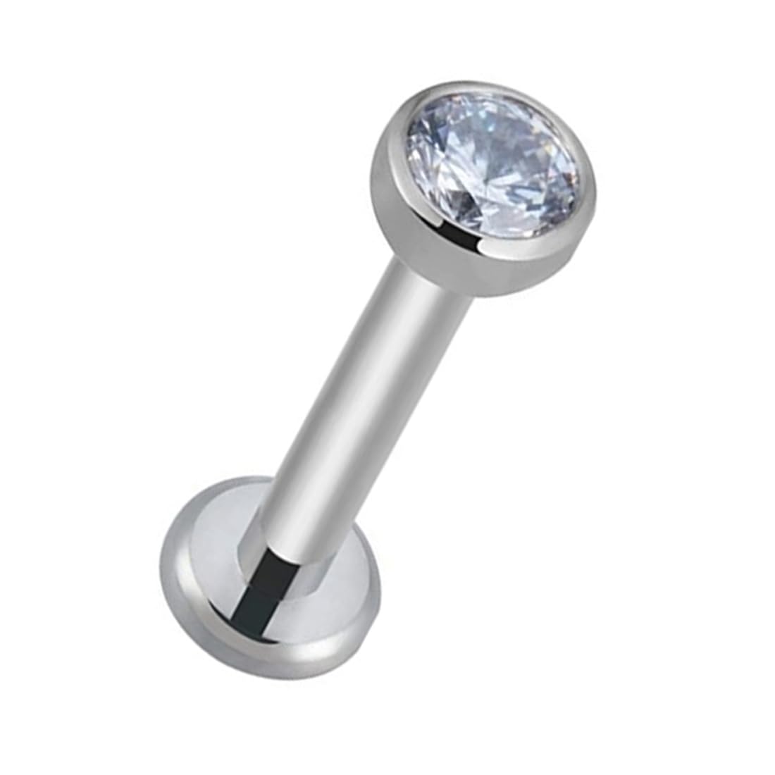 XUJLRL1 Pendiente 16 Gauge Labio Larbet Stud Piercing Bars Set 10mm Plata Acero Inoxidable Tragus Helix Piercing Joyas