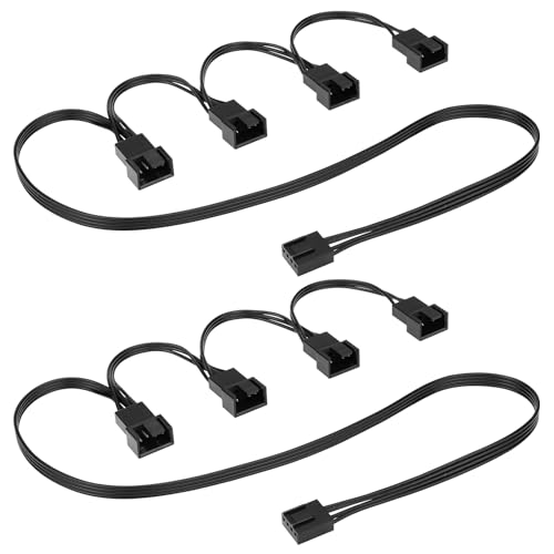 Cavo di prolunga alimentazione ventola PWM da 12 cm a 4 pin, splter 1 a 2 per ventole di raffreddamento per case computer ATX 4-pin/3-pin  7