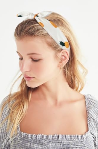 Summer Fruit Square Scarf for Woman, Silky Like Head Bandana, Lovely Neckerchief, Tropical Purse Scarfs4