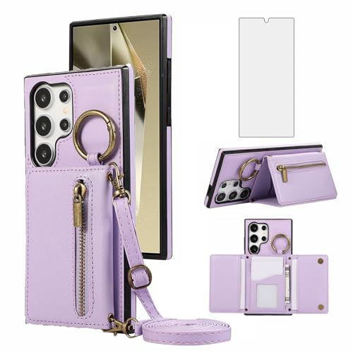 Coque Galaxy S23 Ultra élégante violette Asuwish ZHKLLB en voyage