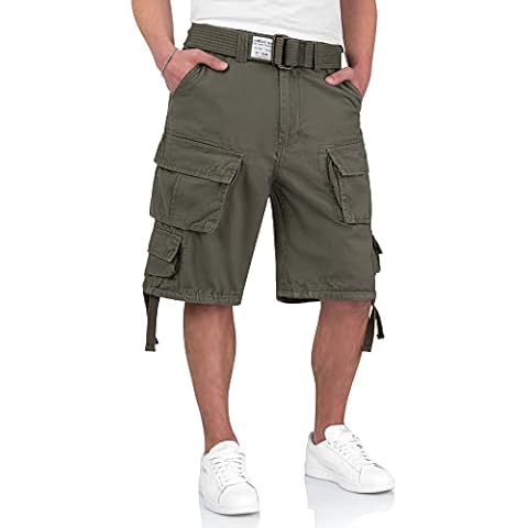 Surplus Raw Vintage Men's Cargo Shorts, Olive Cover