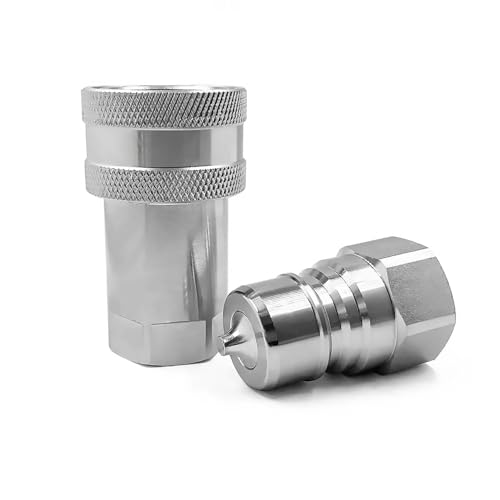 Image of 3 /4 inch NPT Thread ISO7241-1A Hydraulic Quick Disconnect Coupler /Quick Coupling Set with Dust Caps