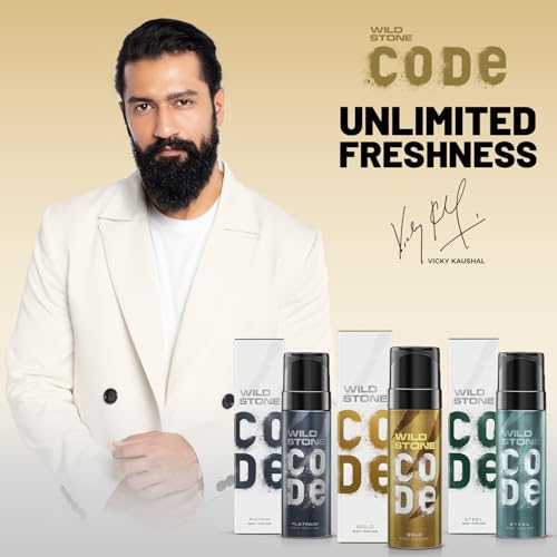 Wild Stone Code Gold, Platinum & Steel No Gas Body Perfume Combo for Men, Pack of 3 (120 ml each) - Image 3