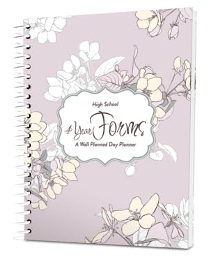High School 4 Year Forms| Freshman-Senior | Courses | Curriculum | Track Credits | College Guidance | 8.5x11 | Eight Designs (Apple Blossom)