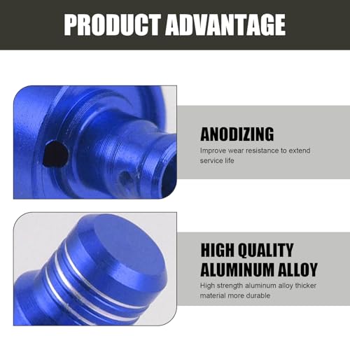 Dogary 2 PCS Gas Cap Vent Tube, CNC Alloy Breathable Oil Pipe Cover, Oil Gas Tank Cap Breather Vent Hose with Steel Balls, for ATVs, Motorcycles, Off-road Vehicles, Quad Bikes (Blue)