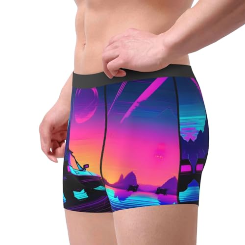 KoNsev Spring Bamboo Print Men'S Underwear Boxer Briefs Pack,Stretch-Polyester Boxer Briefs,Breathable And Light4